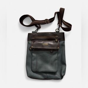 Chala Men's Messenger Bag in Brown and Gray